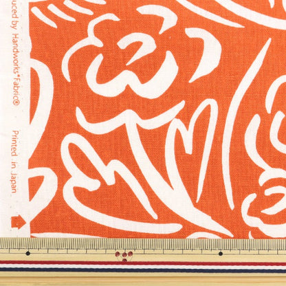 [From quantity 5] Fabric "Cotton hemp canvas Kotibara Red FF10513-C"