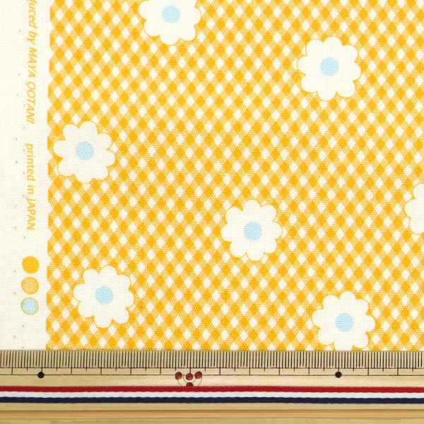 [From quantity 5] Fabric 『Oxford Onnera Gingham x Margaret Yellow ON10496-B]