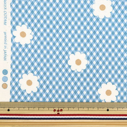 [From quantity 5] Fabric 『Oxford Onner Gingham x Margaret Blue on10496-C]