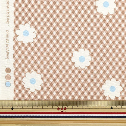 [From quantity 5] Fabric 『Oxford Onnera Gingham x Margaret Mocha On10496-D]