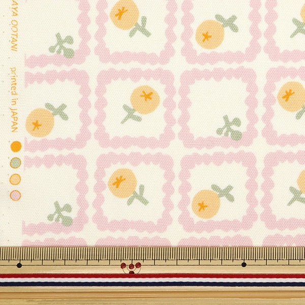[From quantity 5] Fabric 『Oxford Onnera Scandinavian floral pattern pink on10497-b]