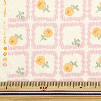 [From quantity 5] Fabric 『Oxford Onnera Scandinavian floral pattern pink on10497-b]