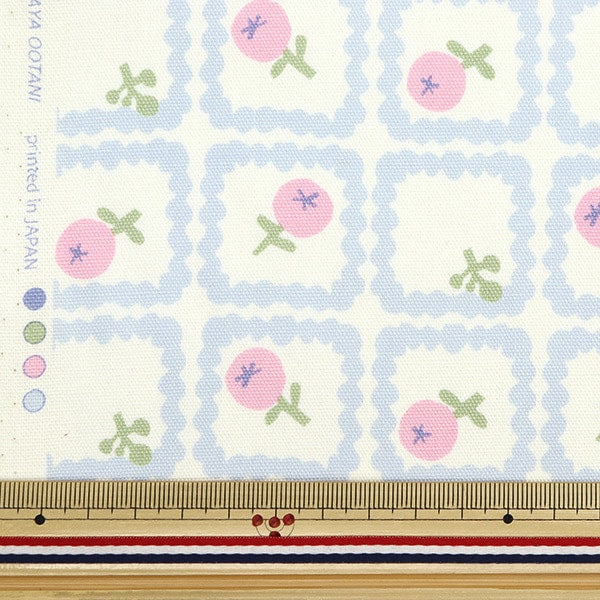 [From quantity 5] Fabric 『Oxford Onera Scandinavian floral mint on10497-C]