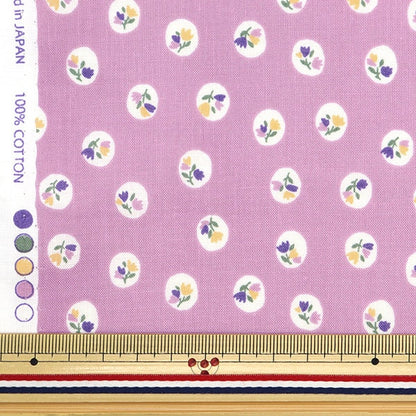 [From quantity 5] Fabric 『Scare Print Home Sister Polka dotsFloral pattern berry HS10499-D]