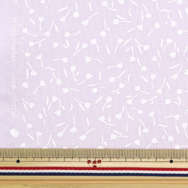 [From quantity 5] Fabric 『Scare Print Home Sister Tulip Pale Lavender HS10500-B]