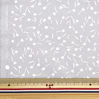 [From quantity 5] Fabric 『Scare Print Home Sister Tulip Pale Gray HS10500-D]