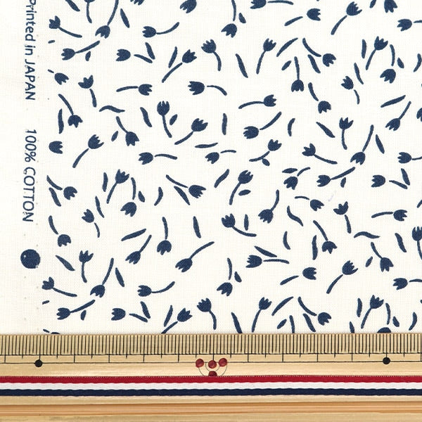 [From quantity 5] Fabric 『Scare Print Home Sister Tulip White HS10500-E]