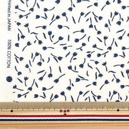 [From quantity 5] Fabric 『Scare Print Home Sister Tulip White HS10500-E]