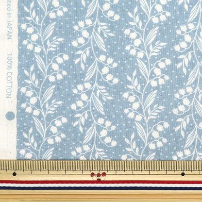 [From quantity 5] Fabric 『Scare Print Home Sister Suzuran Pattern Mint HS10501-D]