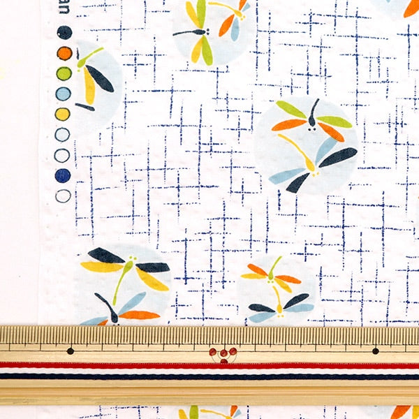 [From quantity 5] Fabric "Ripple Tonbo White 38115-4A"