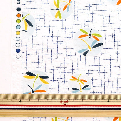 [From quantity 5] Fabric "Ripple Tonbo White 38115-4A"
