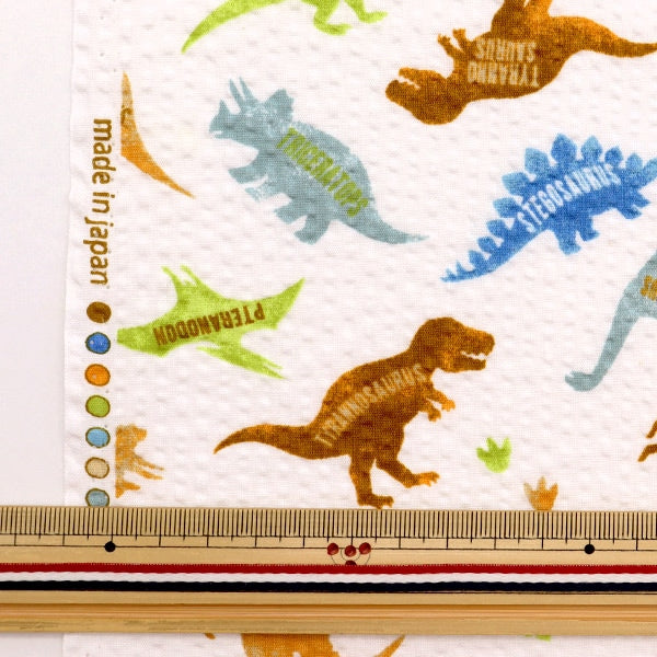 [来自数量5] 织物 “ Ripple Dinosaur White 38115-6A”