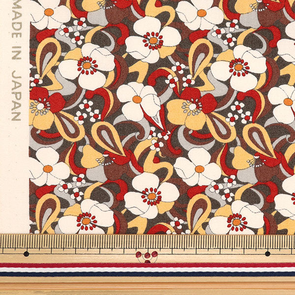 [From quantity 5] Fabric "Broad flower red KTS6866-A" COTTON KOBAYASHI