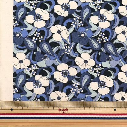 [From quantity 5] Fabric "Broad flower Blue KTS6866-B" COTTON KOBAYASHI