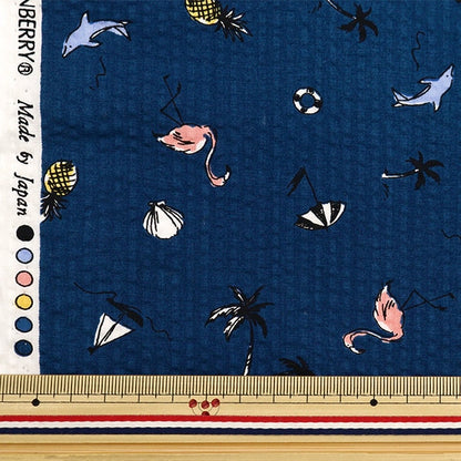 [来自数量5] 织物 “ Ripple Summoto Navy 82153-1-3”