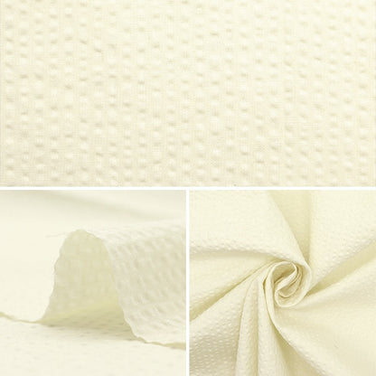 [From quantity 5] Fabric "Ripple plain vanilla white RIPPP23-1"