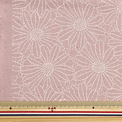 [From quantity 5] Fabric "Cotton hee Canvas Lucky Print Flower Pink KTS6957-B" COTTON KOBAYASHI