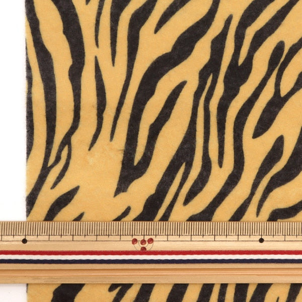 [From quantity 5] Fabric "Print felt animal pattern tiger pattern FP161A-TIG"