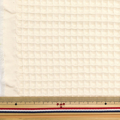 ● [From quantity 5] Fabric "DOMOTEX rich waffle milk honey DOMO-WA1"