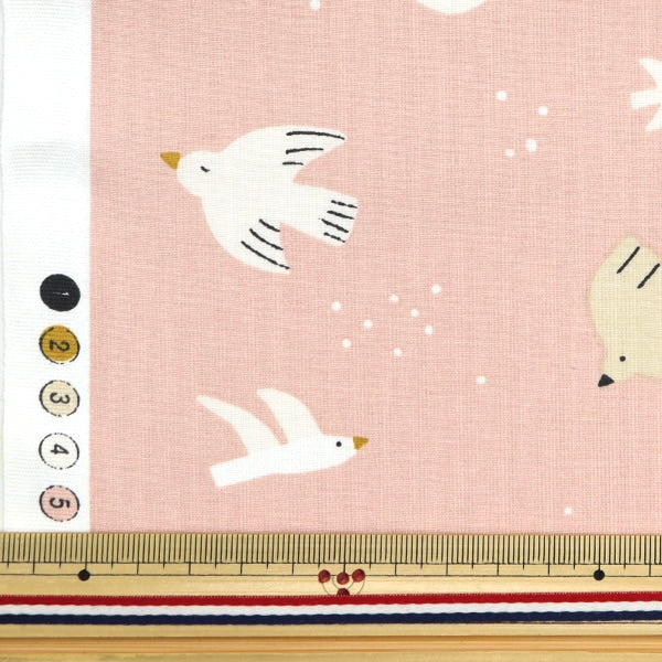 [From quantity 5] Fabric "DOMOTEX Cotton Print Squid Flying Pink DOMO-CPT5"