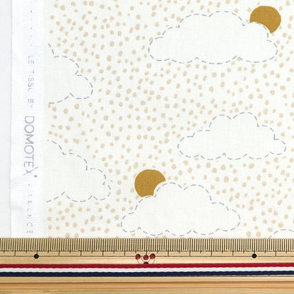 [From quantity 5] Fabric "DOMOTEX Cotton Print Rainy beige DOMO-CPT10"