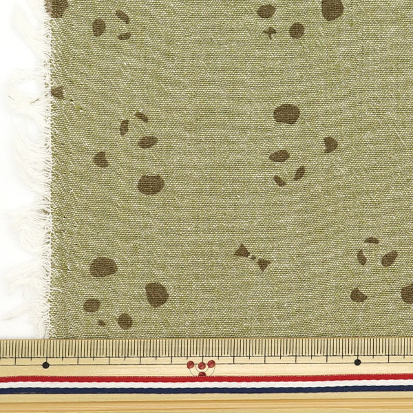 [From quantity 5] Fabric "Imadoki Remenarine Dyeing Shambray PandaRibbon Green IMAF-15G]