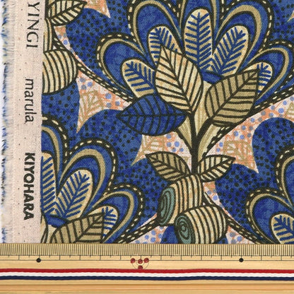 [From quantity 5] Fabric "Cotton hemp canvas Langinin Gin Gin Gimarla Blue RNGF-03BL"