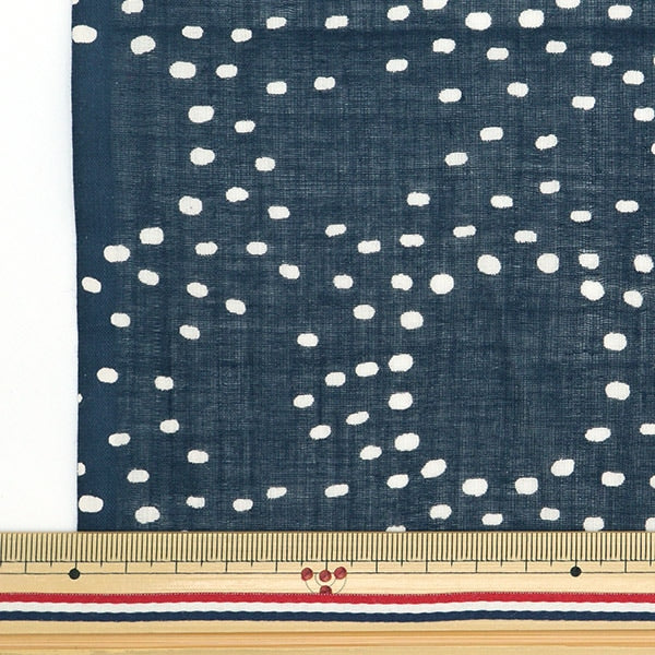 [From quantity 5] Fabric "Indian Boyle Print Dot Pattern Navy RAM-BOI-30A"