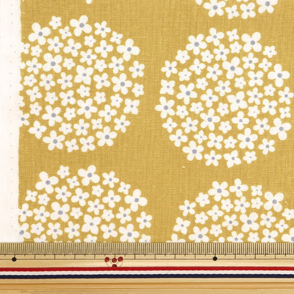 [From quantity 5] Fabric "Cotton hemp canvas hydrangea-C" hydrangea-C