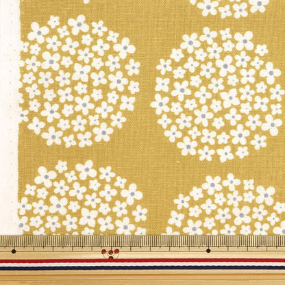 [From quantity 5] Fabric "Cotton hemp canvas hydrangea-C" hydrangea-C