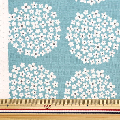 [From quantity 5] Fabric "Cotton hee canvas hydrangea-D" hydrangea-D
