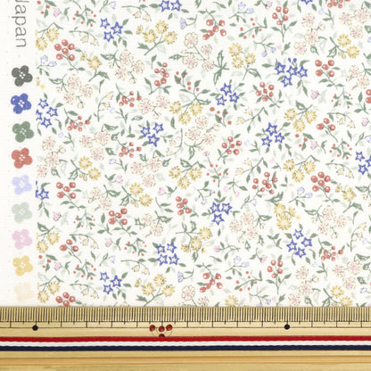 [From quantity 5] Fabric "Broad Rettle Flower Garden Mini Multi-Color Shulifls-A"