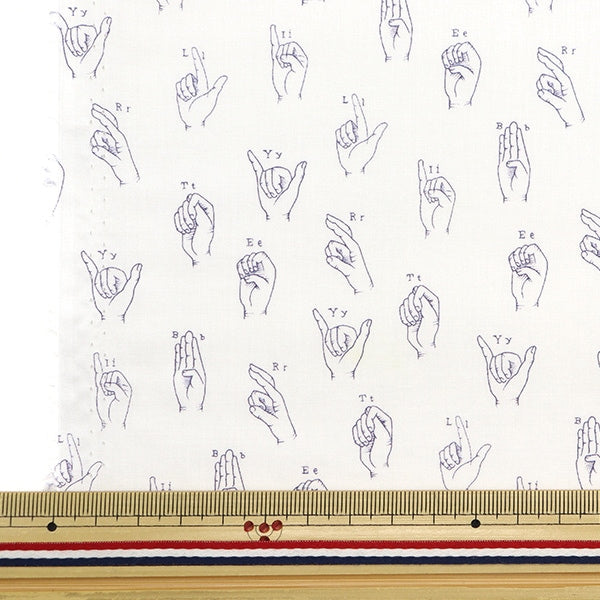 [From quantity 5] Fabric "Liberty Fabric Tana lawn Signs Oblivati ​​1223218-P23B] Liberty Japan