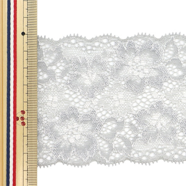 [From quantity 5] RaceRibbonTape "Stretch lace 2023 width about 75mm gray 272279R"