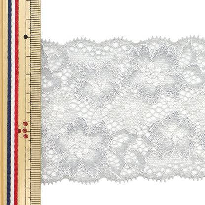 [From quantity 5] RaceRibbonTape "Stretch lace 2023 width about 75mm gray 272279R"