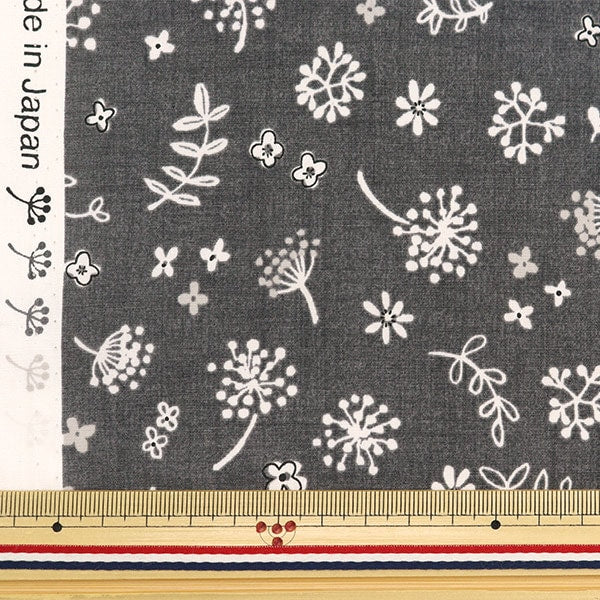 [From quantity 5] Fabric "Broad Watage Pattern Gray SHUFLFL-D"