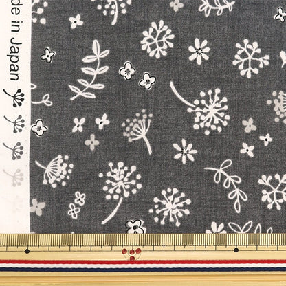 [From quantity 5] Fabric "Broad Watage Pattern Gray SHUFLFL-D"