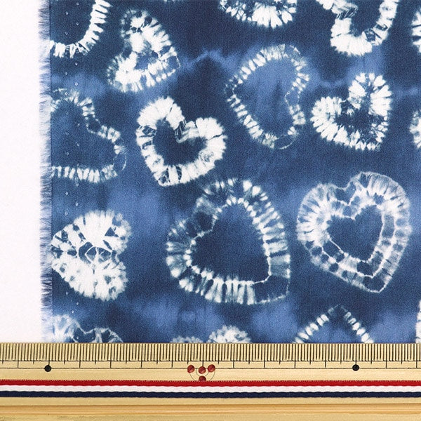 [From quantity 5] Fabric "Liberty Fabric Tana lawn Tai Dai Hearts 3636833-BU] Liberty Japan