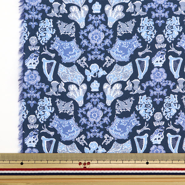 [From quantity 5] Fabric "Liberty Fabric Tana lawn Royal Fan Fare 3636848-BU] Liberty Japan