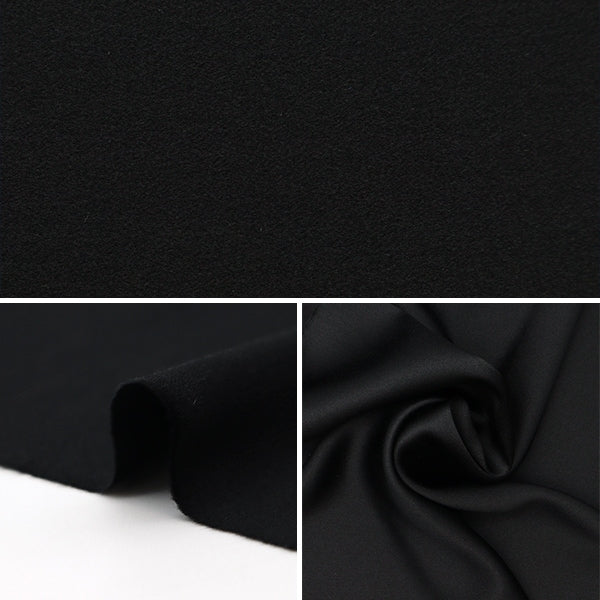 [来自数量5] 织物 “缎面家用丝绸20 Momme Black 221-C6152-32”