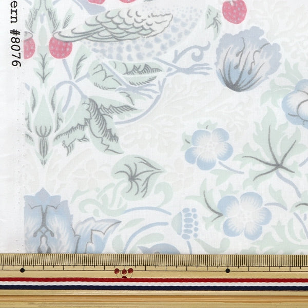 [From quantity 5] Fabric "MODA BEST OF MORRIS Best of Morris Opal Strawberry Seaf Blue 8076-16"