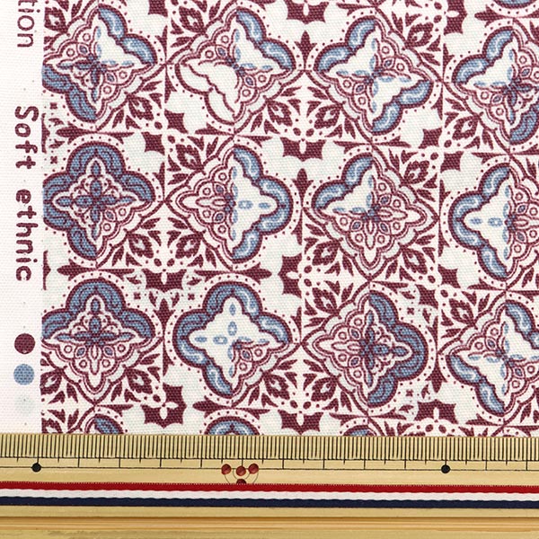 [From quantity 5] Fabric "Soft Snick Oxford Red Blue NOX-SOET-REBL] KOKKA