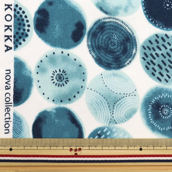 [From quantity 5] Fabric "Watercolor dot Oxford Blue NOX-WAD-BL] KOKKA