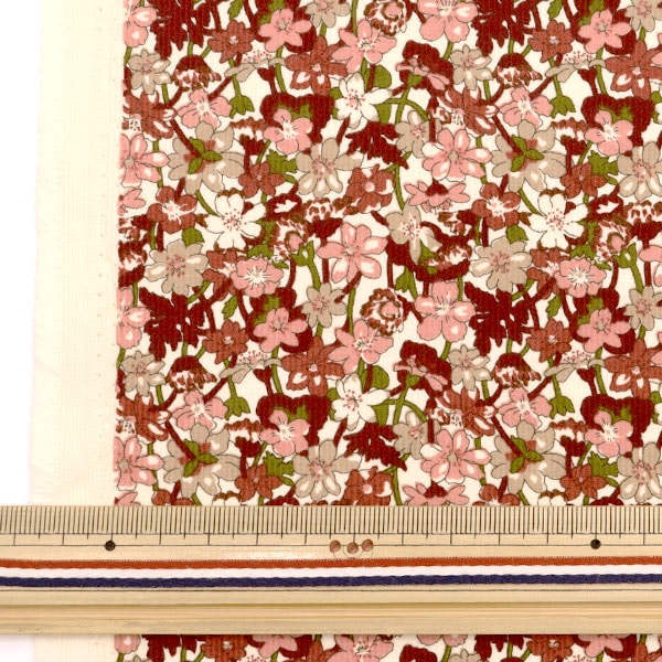 [From quantity 5] Fabric "Liberty Fabric CorduroyPrint Ira Rose Gates 3633225-23A] Liberty Japan