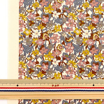 [From quantity 5] Fabric "Liberty Fabric CorduroyPrint Ira Rose Gates 3633225-J23C] Liberty Japan