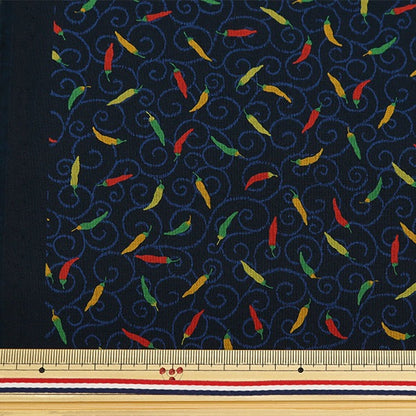 [From quantity 5] Fabric 『Sheeting Japanese pattern pepper con