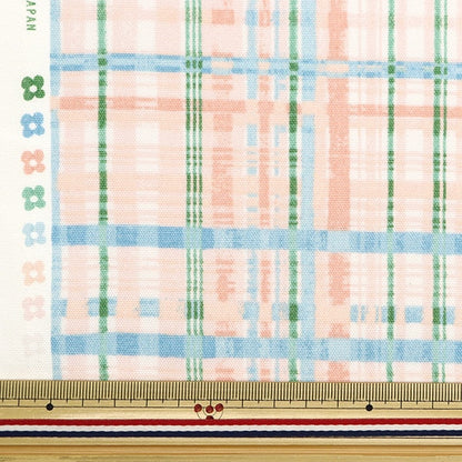 [From quantity 5] Fabric 『Oxford Calarism check pink 142-1340-C2]
