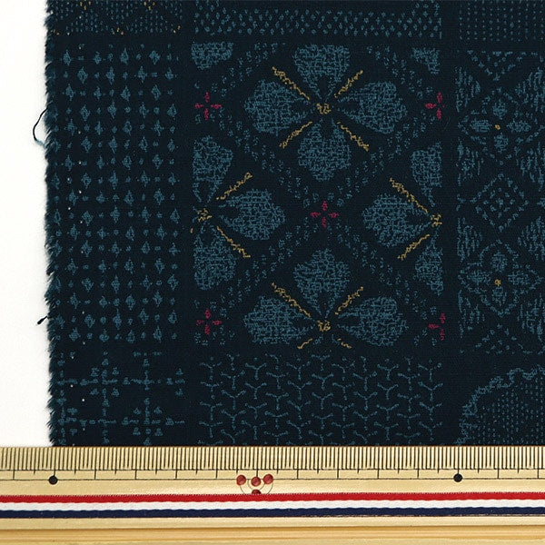 [From quantity 5] Fabric "Southern Cross Japanese Pattern Navy Blue SK-7500-2C"