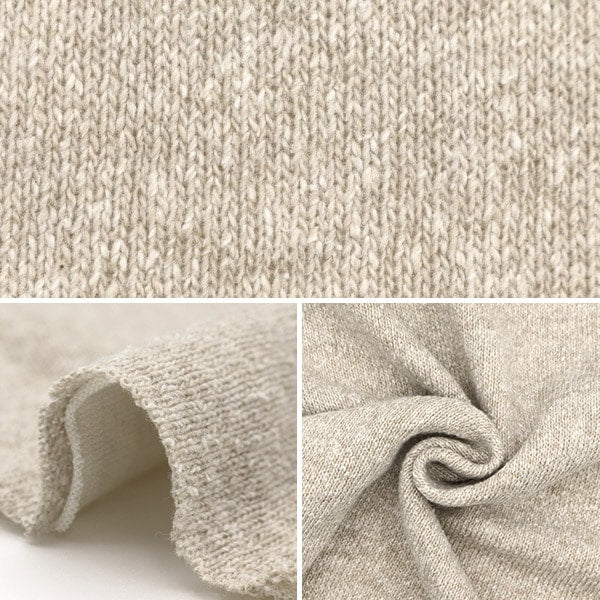 [From quantity 5] Fabric "Jazz Nep knit plain beige 142-2345-A1"