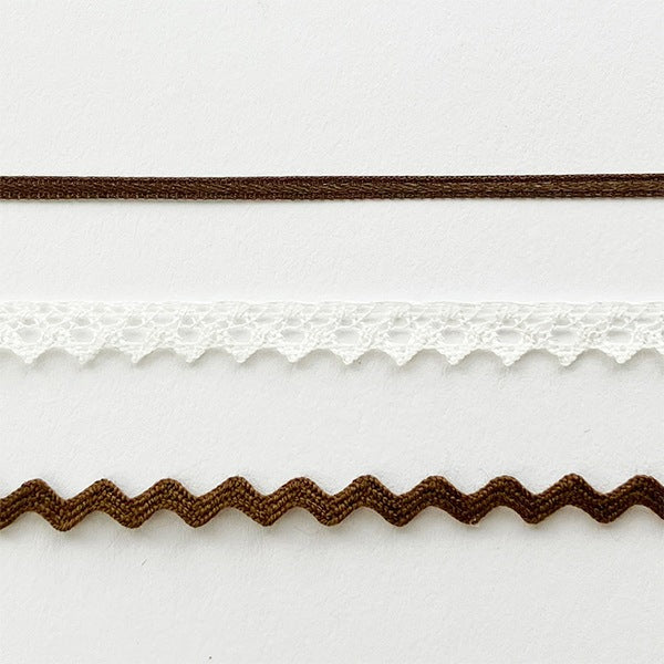 手工艺品零件“装饰petit竞赛丝带设置Brown DDR-05]